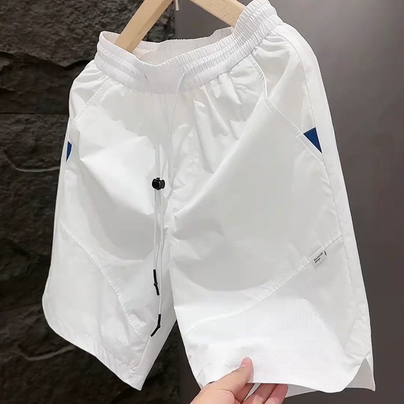 休闲短裤男款夏季时尚百搭宽松直筒阔腿沙滩裤子男生中裤速干透气