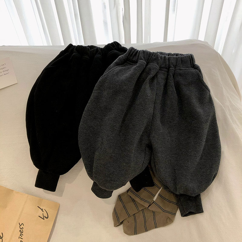 大屁股男童裤子加绒屁屁裤秋冬儿童灯笼裤韩国女童宝宝哈伦裤长裤