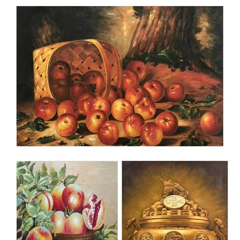 来图定制纯手绘油画照片宠物客厅玄关装饰画人物肖像丙烯手工挂画图片