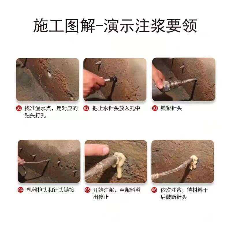 A10止水针头注浆钉灌浆机铝制针头高压灌注防水堵漏钉注浆泵配件