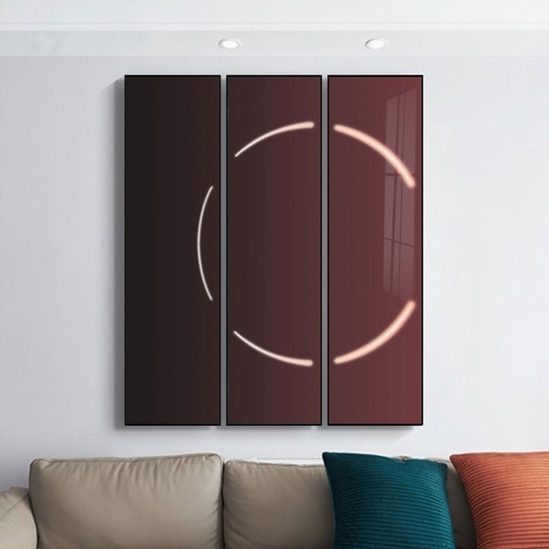 简约现代LED灯立体实物画酒店卧室沙发背景墙挂画餐厅创意装饰画图片