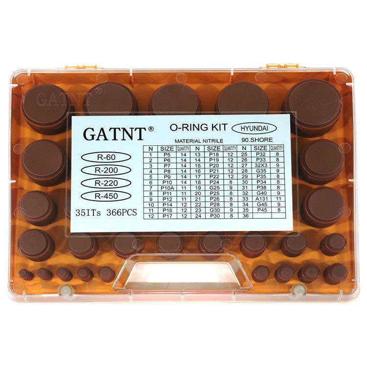 挖掘机O型圈修理盒 GATNT 366pcs丁腈O型密封圈修理盒