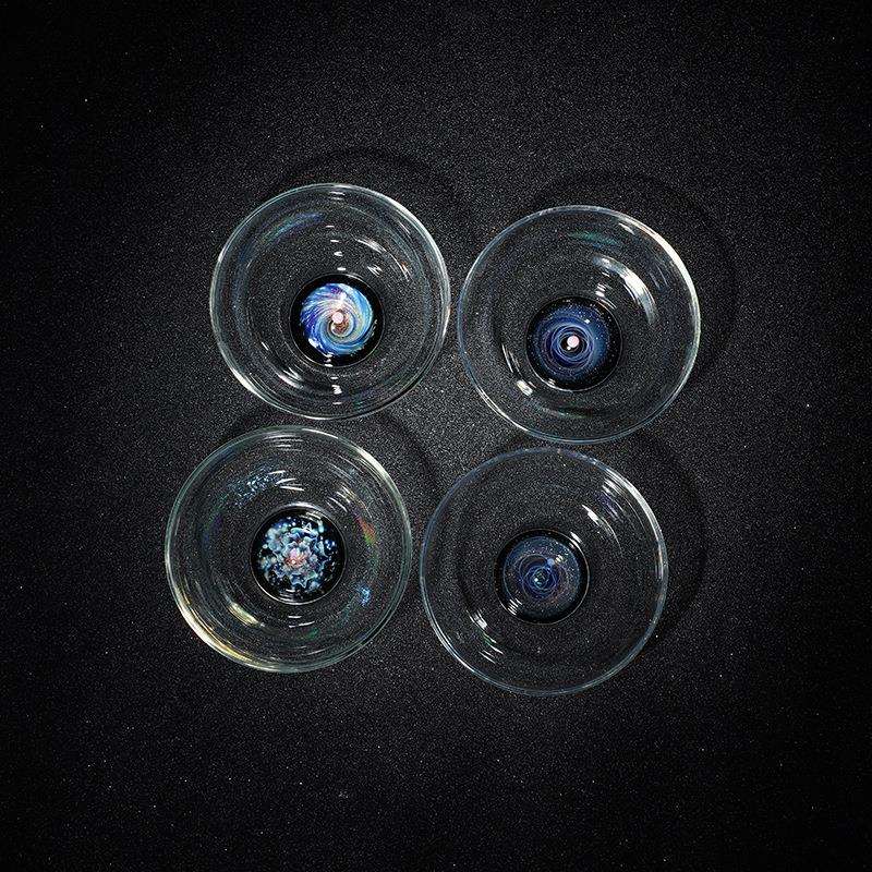 匠不二玻璃主人星空斑斓耐热防烫品茗杯纯手工高端茶杯轻奢透明功