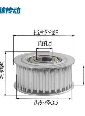 8m涨紧轮 同步轮 8M40齿槽宽27/32 调节轮/惰轮 孔17/20/25/30/35