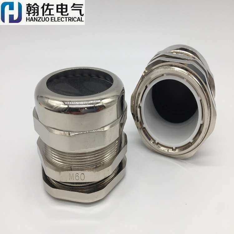 大口径金属电缆葛兰 M80*2防水固定头通径60mm 线缆出线安装接头