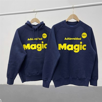 秋冬潮流印花男款修身国潮潮牌美式休闲重磅抓绒厚实连帽卫衣外套