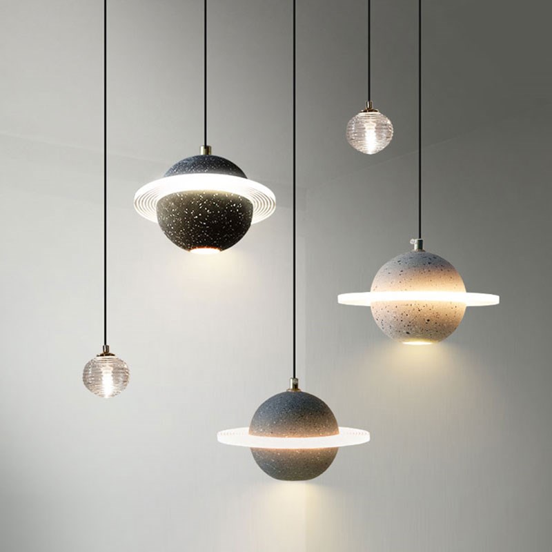 星球主卧房间卧室床头小吊灯餐厅吧台北欧现代简约网红长线吊灯
