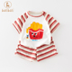 夏装 婴儿夏季 2024新款 儿童套装 男童短袖 T恤女童短裤 宝宝薄款 衣服
