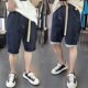 装 五分牛仔短裤 薄款 潮牌普洗宽松直筒休闲外穿5分中裤 子男士 夏季