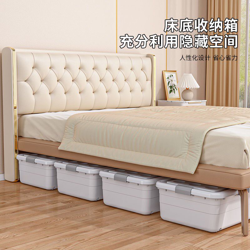 床底收纳箱抽屉式扁平带滑轮床下收纳神器家用衣服收纳储物整理D