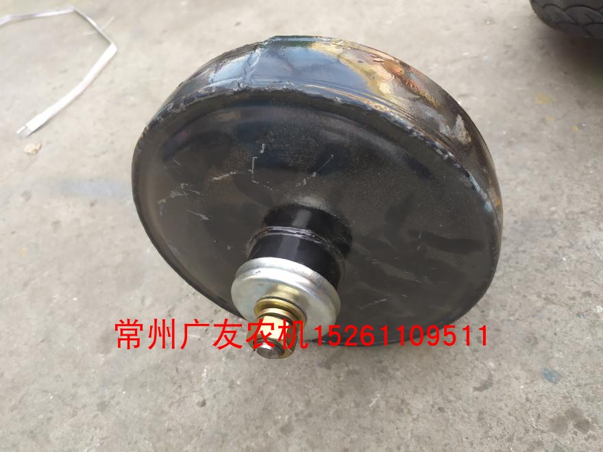 常州东风拖拉机旋耕机农机配件铁尾轮后尾轮总成直径22厘米