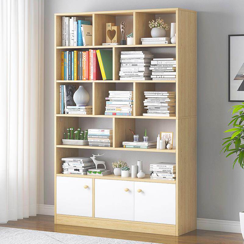 亿家达书架现代学生家用客厅经济落地置物架卧室创意小户型收纳架