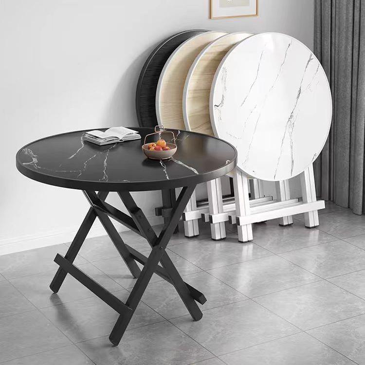 折叠桌家用吃饭圆桌便携简易小户型餐桌椅出租屋宿舍手提式桌子