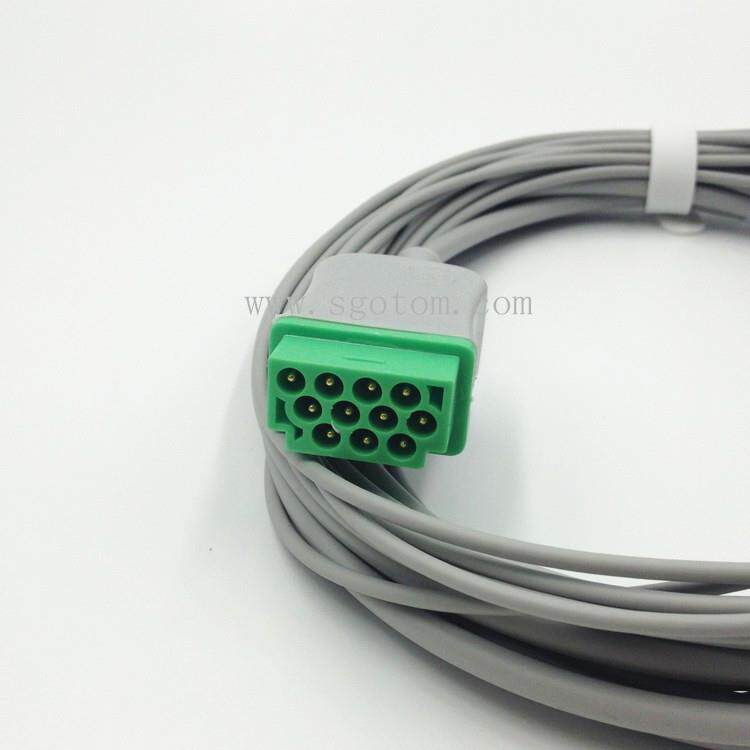 适用GE心电导联线 GE-B20 B30 B40 S/5监护仪心电导联线 11针三导