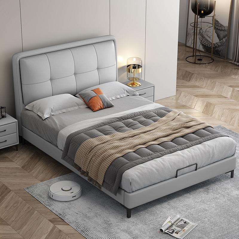 轻奢儿童床女孩1.35米现代简约1米2小户型男孩单人床1.5m实木皮床