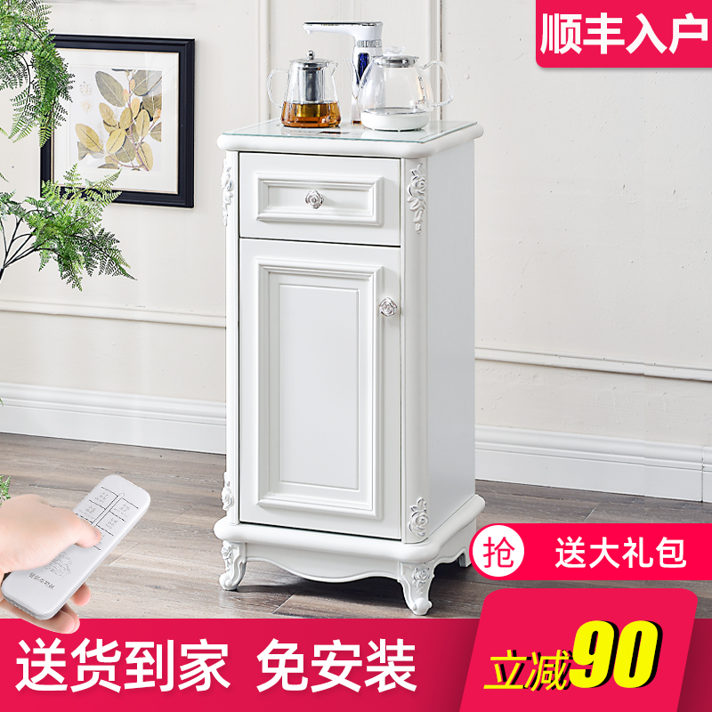 家用实木茶吧机欧式下置r水桶客厅高端智能全自动一体饮水机带柜