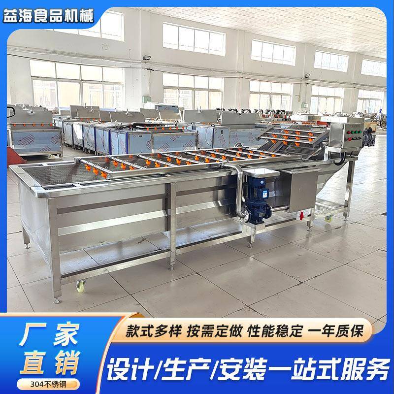 全自动气泡清洗机适用于果蔬净菜加工清洗菠菜芹菜胡萝卜洗菜机