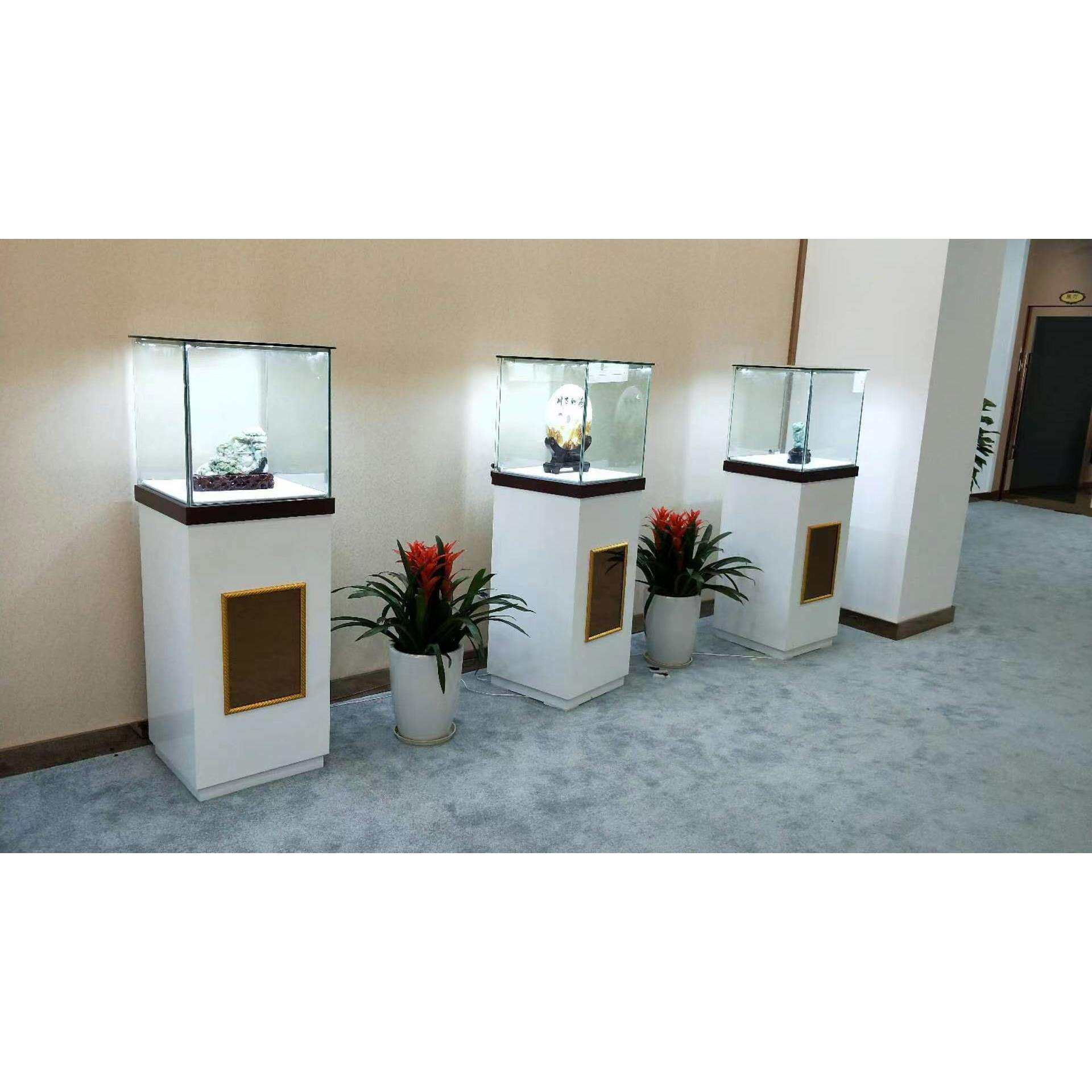 珠宝首饰展示柜橱窗样品柜博物馆陈列柜玻璃柜台玉器古玩古董展览