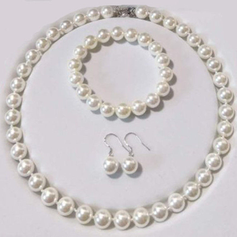 天然贝珠中老年珍珠项链送妈妈婆婆套装旗袍锁骨链2020年新款女