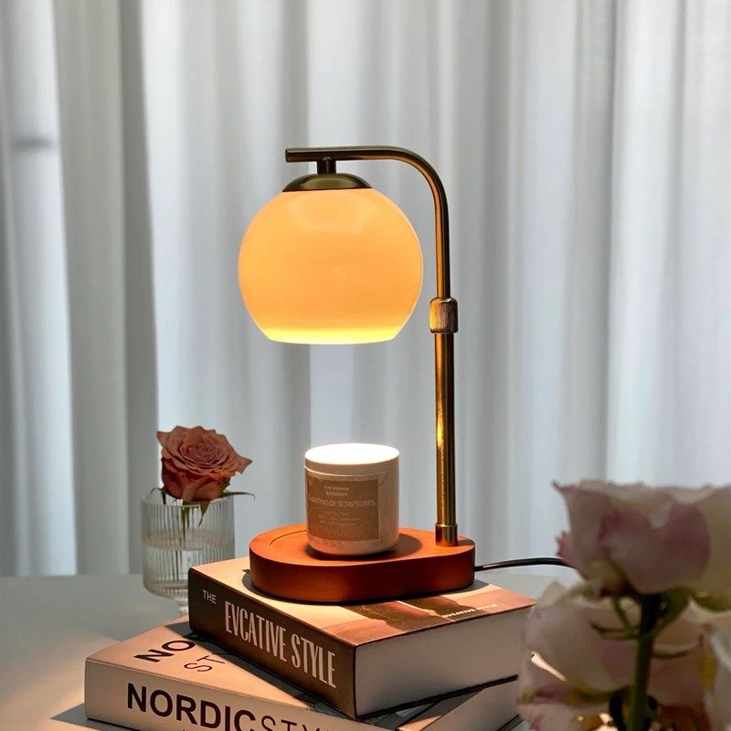 复古奶油香薰融蜡台灯可升降中古马吉拉梅森玻璃包豪斯氛围床头灯