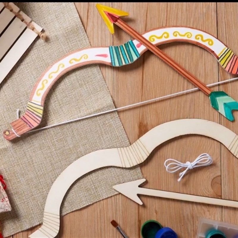 蒙古主题材料包手工diy帽子弓箭儿童创意美术绘画粘贴制作幼儿园