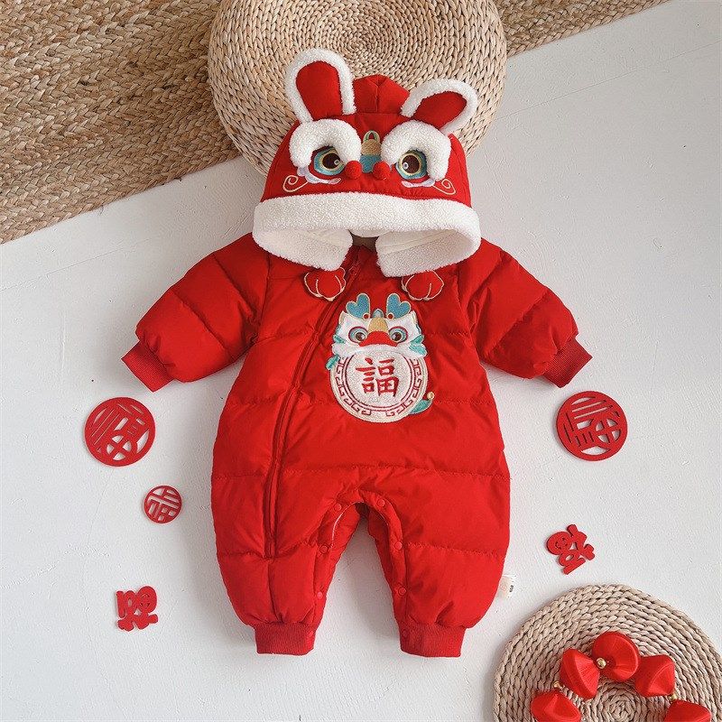 婴儿羽绒服连体衣女宝宝过年衣服百天周岁礼服哈衣冬季抱衣外出服,童装/婴儿装/亲子装,羽绒连体衣,淘宝优惠券,粉丝福利购,淘宝优惠卷