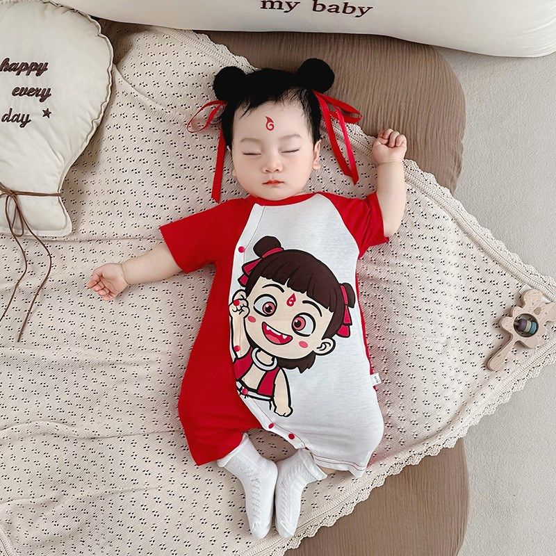 婴儿衣服纯棉夏季男女宝宝哈衣短袖夏装薄款新生儿幼儿连体衣爬服,童装/婴儿装/亲子装,连身衣/爬服/哈衣,淘宝优惠券,粉丝福利购,淘宝优惠卷