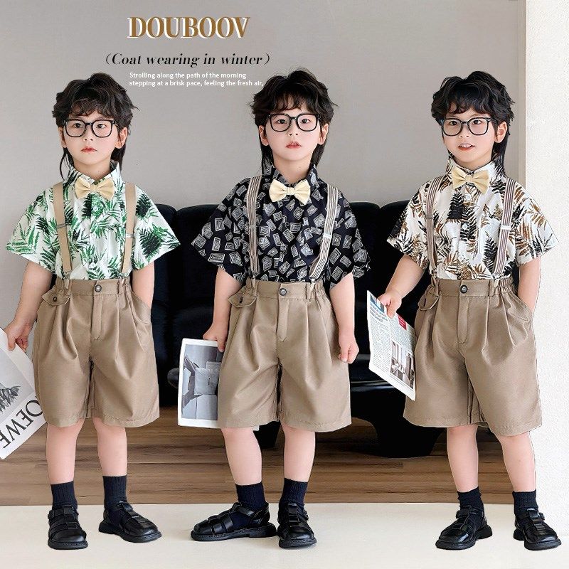 儿童夏季背带套装2025款男童主持人背带裤短袖衬衫宝宝六一演出服,童装/婴儿装/亲子装,儿童礼服,淘宝优惠券,粉丝福利购,淘宝优惠卷
