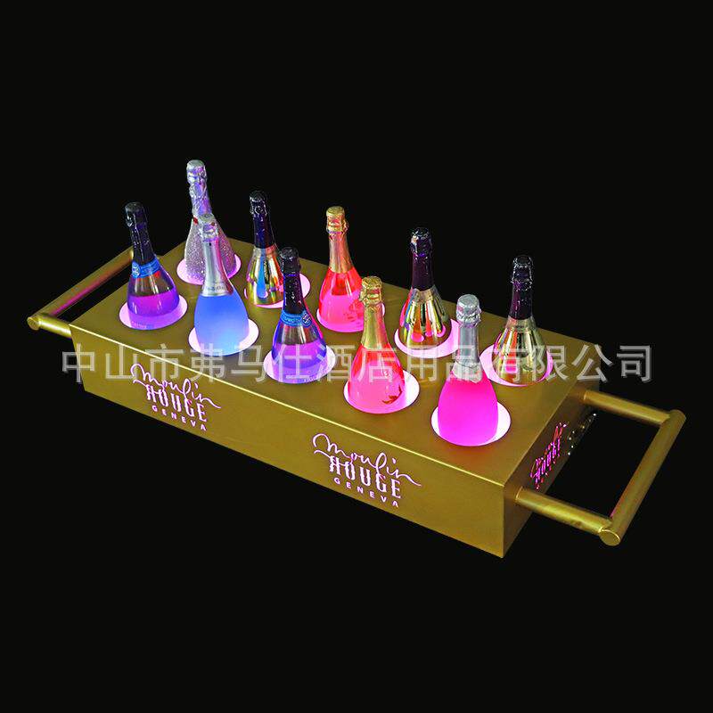 酒吧夜店LED发光出酒轿子ktv娱乐气氛道具上酒抬轿香槟轿酒具酒架
