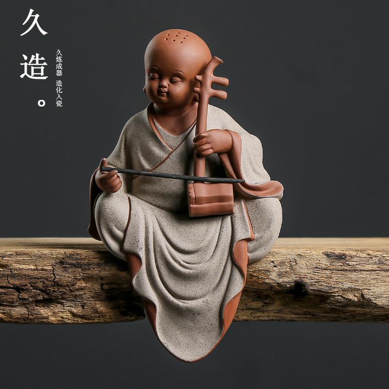 小和尚摆件全套 中式禅意电视柜装饰品 创意家居摆设工艺品