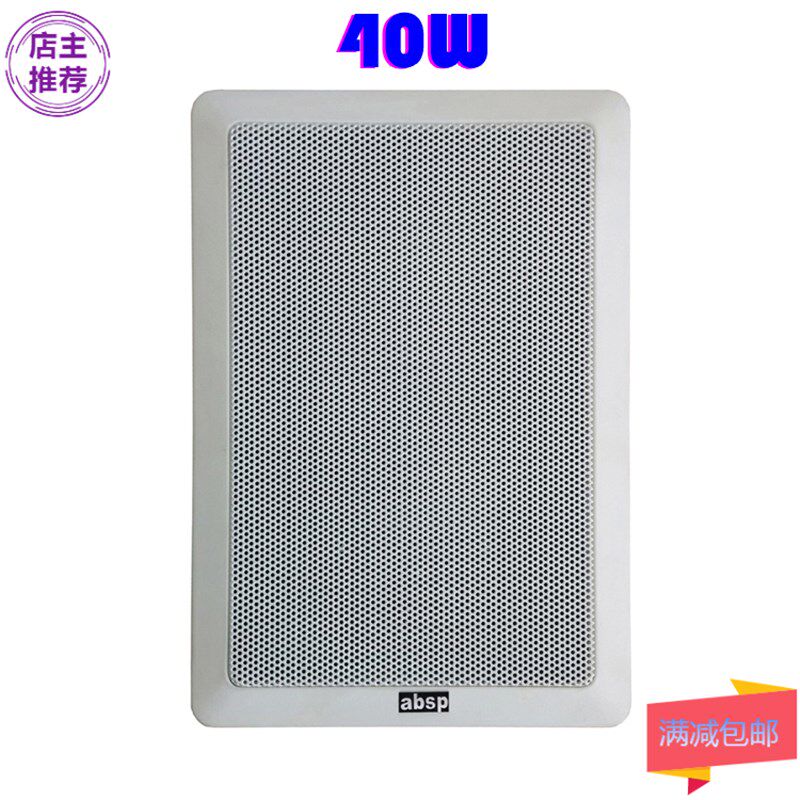 40W吸顶喇叭 长方形塑胶+钢网墙壁音箱 室内音响 天花喇叭