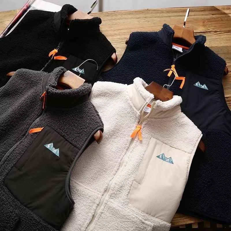 外贸男装2024秋冬立领无袖外套棉衣棉服背心保暖摇粒绒马甲男马夹,男装,常规马甲,淘宝优惠券,粉丝福利购,淘宝优惠卷