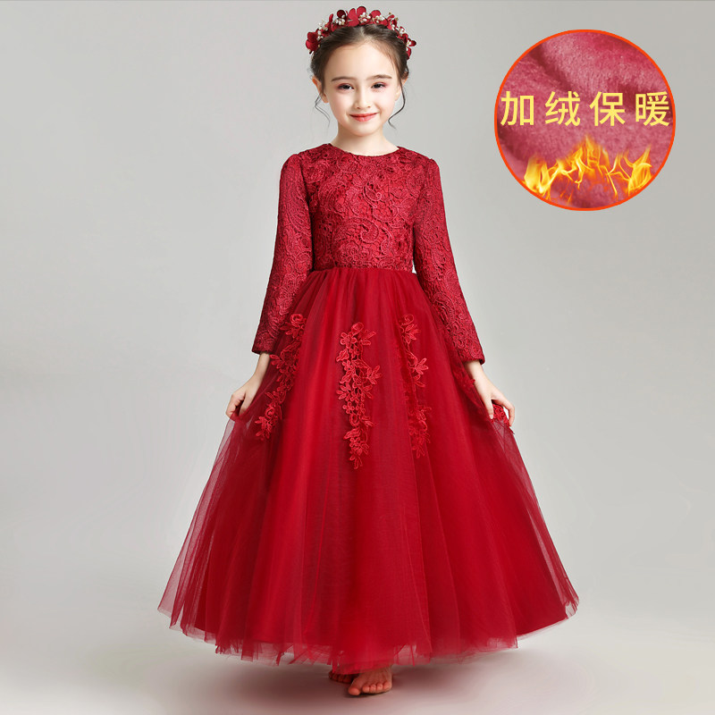 儿童晚礼服裙女童公主婚纱小花童钢琴表演服走秀蓬蓬纱加绒加厚冬,童装/婴儿装/亲子装,儿童礼服,淘宝优惠券,粉丝福利购,淘宝优惠卷