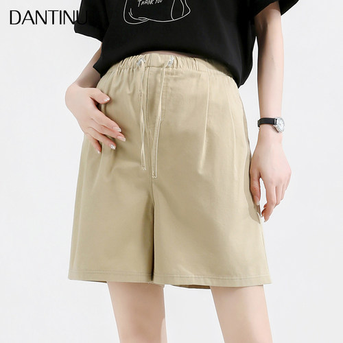 孕妇纯棉短裤2025新款夏季薄款女外穿时尚宽松无托腹大码运动夏天