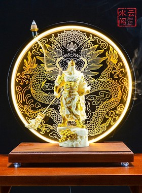 武圣财神关公摆件客厅办公室开业送礼会所公司桌面招财装饰品摆放