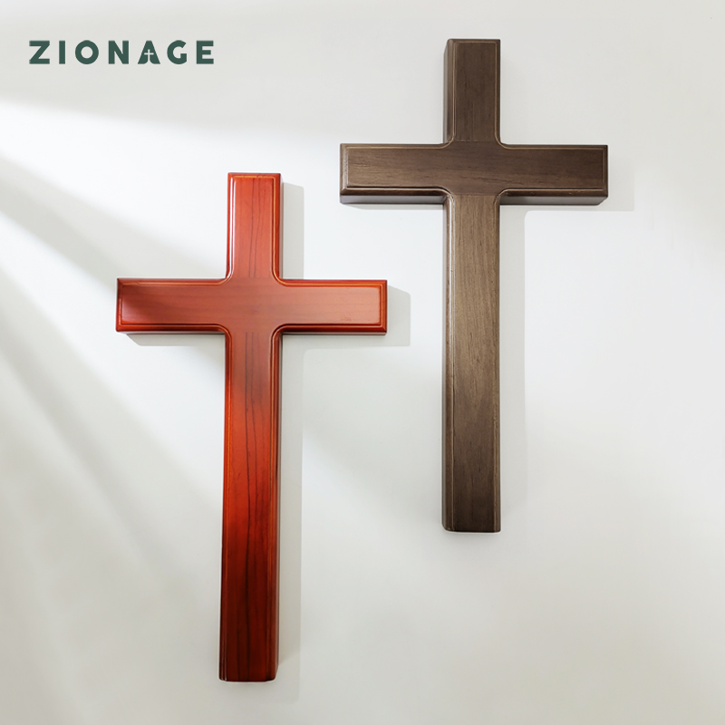 装饰挂饰品实木十字架现代家居挂画客厅墙挂壁挂极简礼品室内挂件