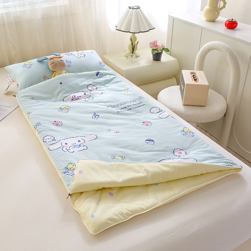 卡通可爱全棉幼儿园一体被枕头被子防踢被睡袋含枕芯100%A类纯棉