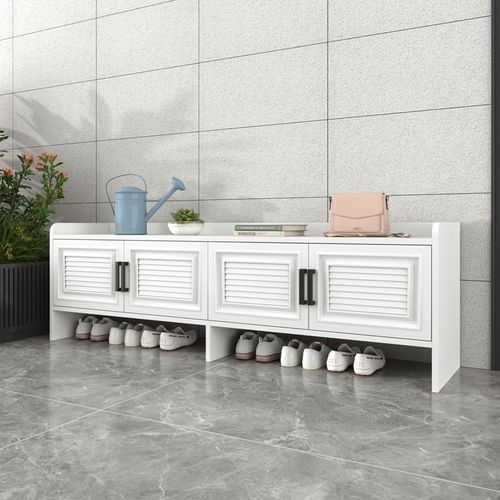 全铝合金矮鞋柜换鞋凳防水防晒别墅门口庭院阳台储物柜整装定制