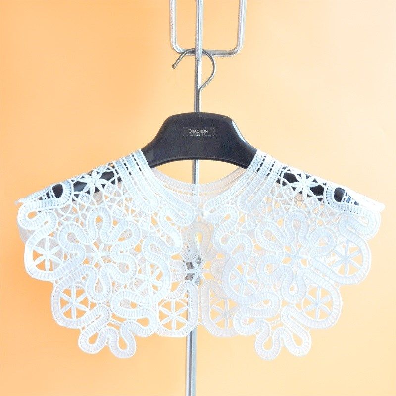 小披肩夏季新款斗蓬衫短外套一粒扣外搭上衣短外套镂空假领子坎肩