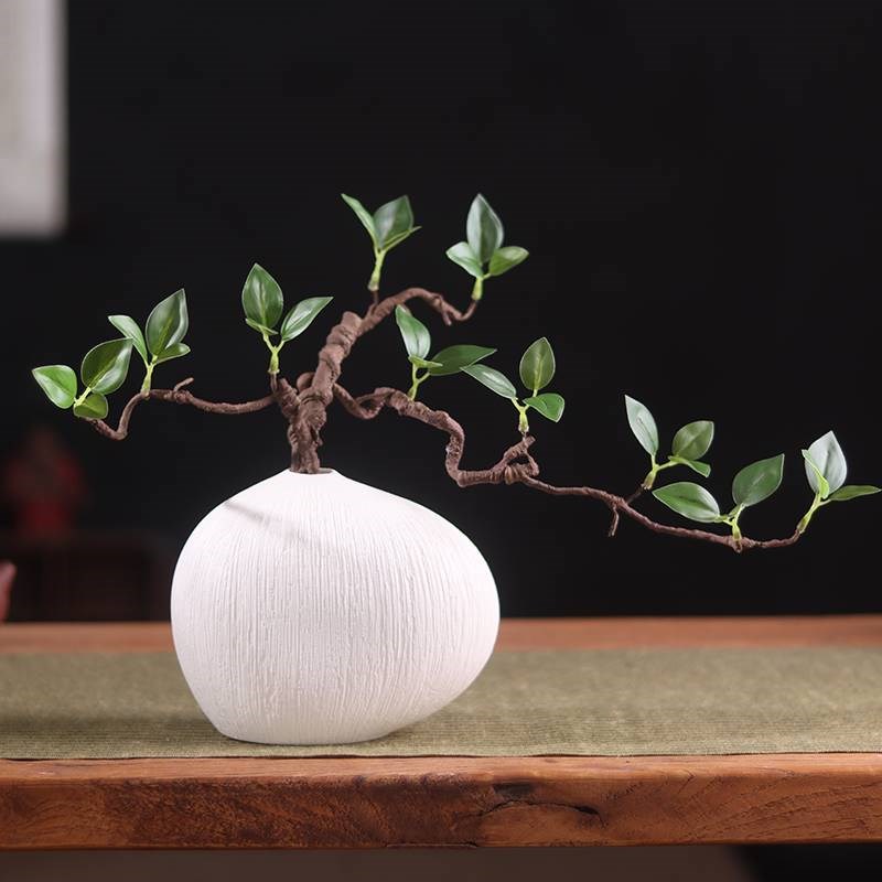 新中式花瓶客厅插花陶瓷花器茶室茶桌玄关博古架茶室装饰品摆件