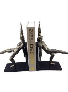 新款树脂工艺品雕刻摆件简约现代摆饰品创意家居书档摆件