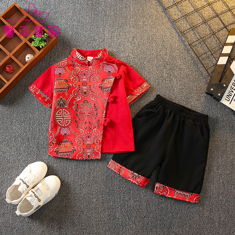 男童汉服夏季薄款中国风儿童唐装民族服装帅气高端宝宝古装表演服,童装/婴儿装/亲子装,唐装,淘宝优惠券,粉丝福利购,淘宝优惠卷