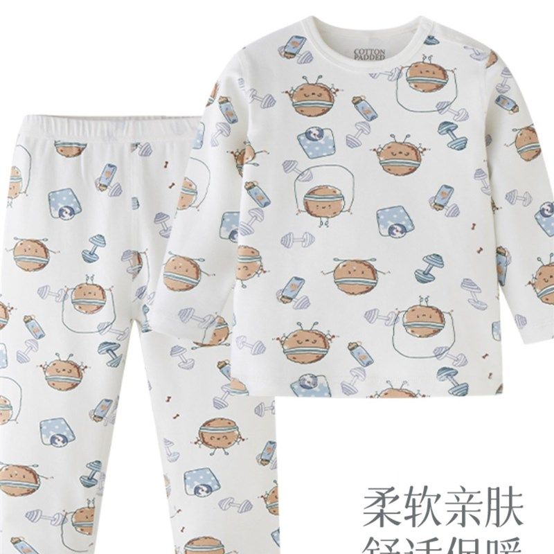 优可棉加厚双面圆领长袖长裤秋冬保暖家居服套装男女童睡衣打底衣,童装/婴儿装/亲子装,家居服套装,淘宝优惠券,粉丝福利购,淘宝优惠卷