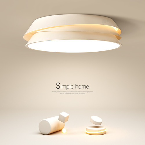 创意led吸顶灯简约现代主卧室灯极简小客厅灯圆形餐厅书房房间灯