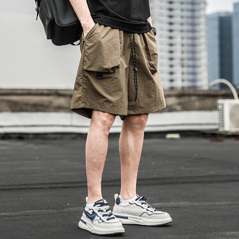 速干短裤男夏季潮牌美式宽松直筒工装裤子户外休闲运动薄款五分裤