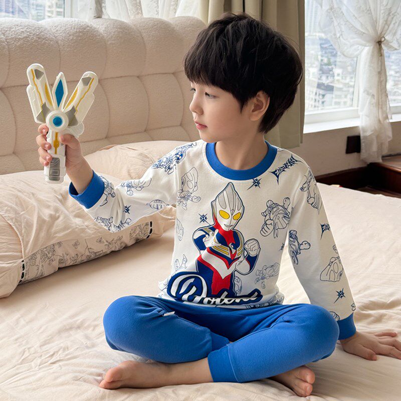 男童女童纯棉睡衣秋冬款儿童a类全棉家居服内衣套装秋衣秋裤男孩