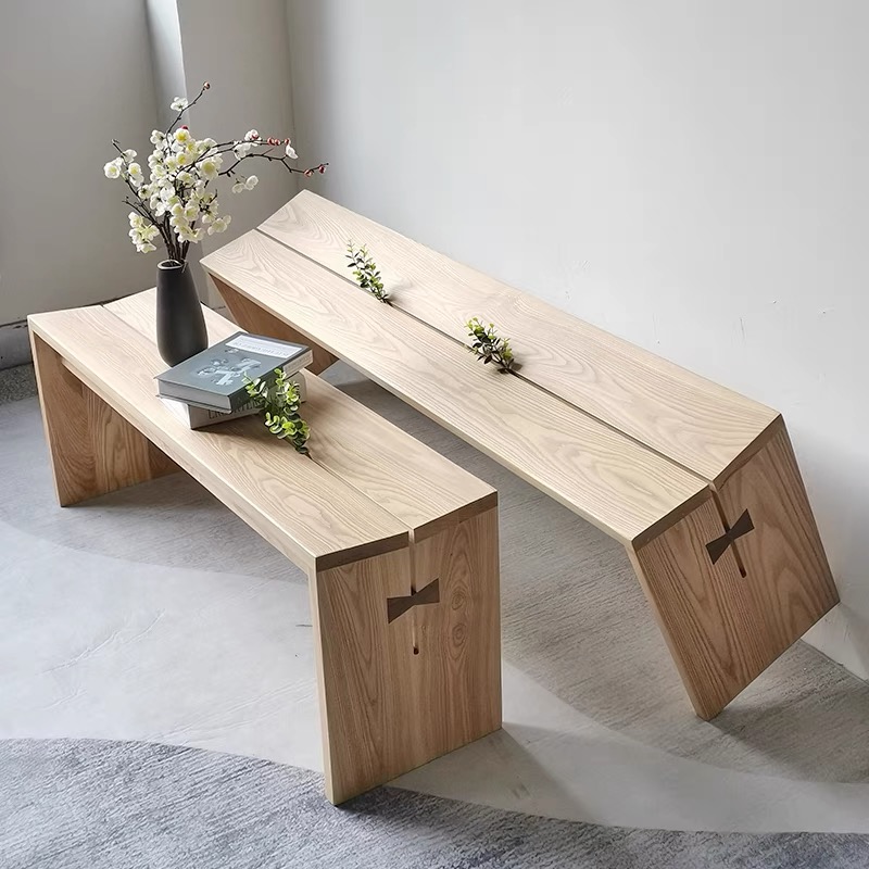 北欧实木长条凳家用餐桌长凳简约入户换鞋凳穿鞋凳床尾凳休息椅子