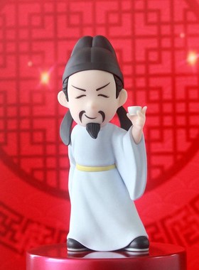 国风潮玩家居摆件 李白文创可爱小公仔 办公室桌面景区旅游纪念品