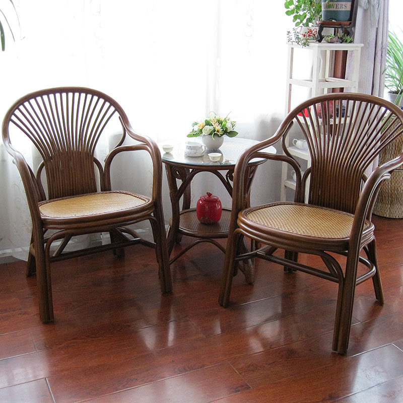 阳台藤椅三件套家用天然真藤简约藤编桌椅组合老人单人椅五件套,住宅家具,阳台椅,淘宝优惠券,粉丝福利购,淘宝优惠卷