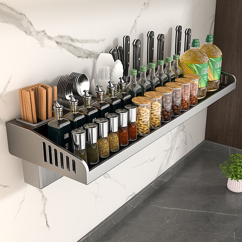 供应厨房置物架多功能收纳架子调味料筷子刀架壁挂式用品大全